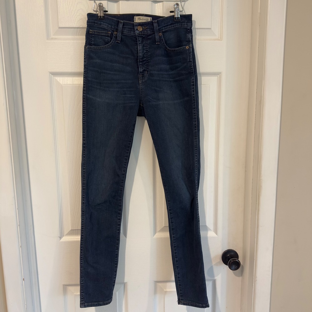 Madewell 10" High-Rise Skinny Jeans Dark Wash Denim Womens Size 26